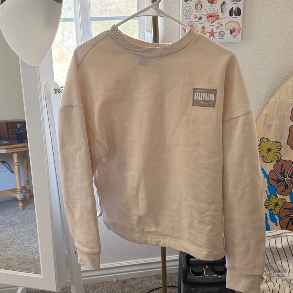 PUMA Men's Beige Crewneck Sweater